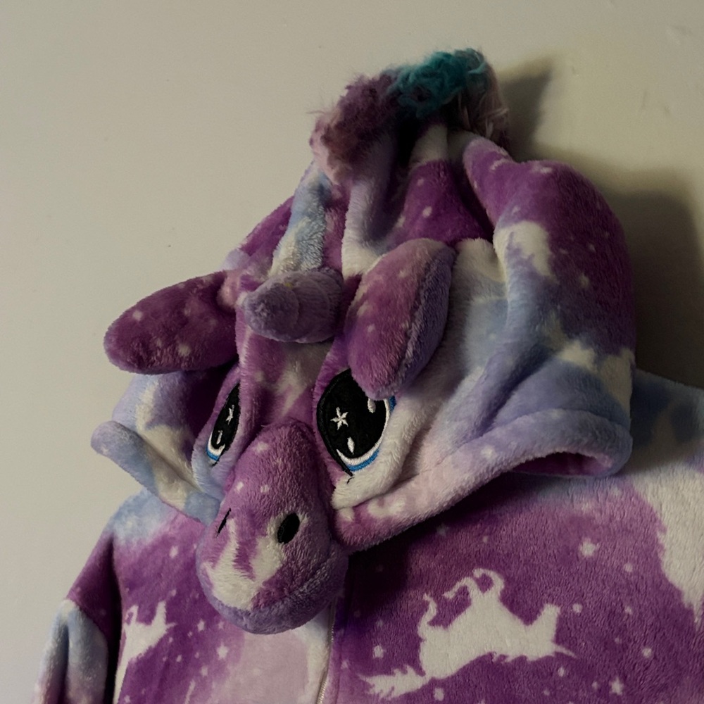 Magical Purple Unicorn hooded Onesie